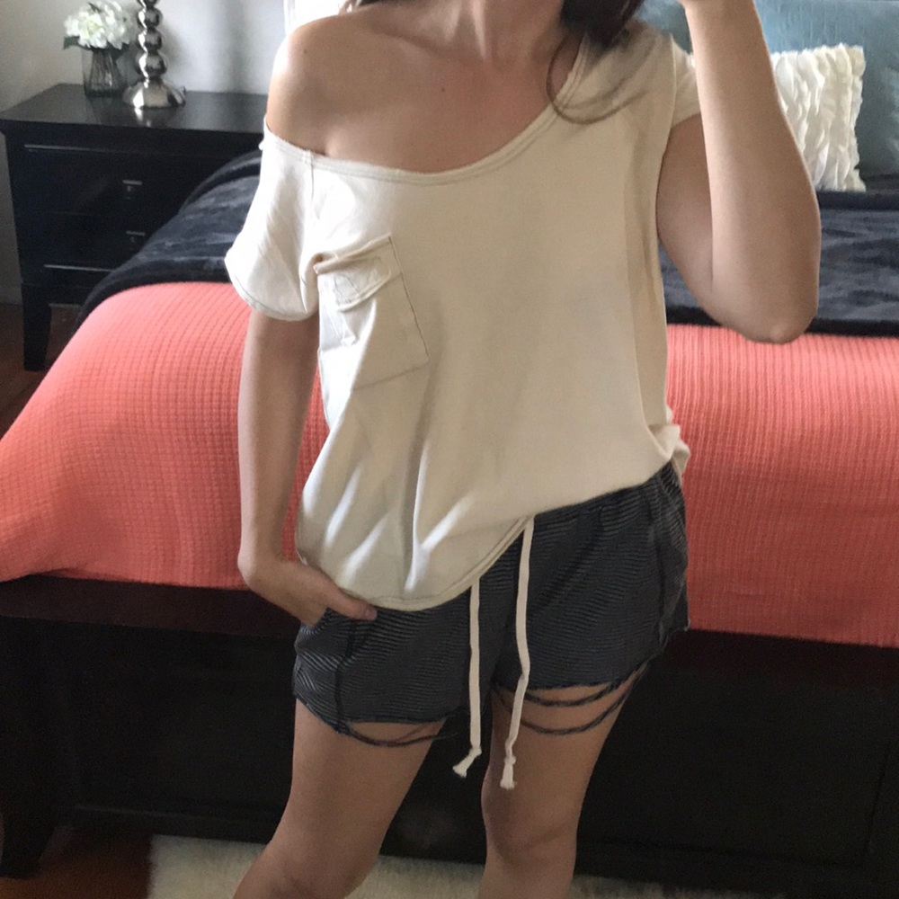 Charcoal distressed Cut up drawstring Shorts - Picture 3 of 8